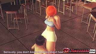 Gwen Redhead Teen Pussy Licking & Fingering - Intense Orgasm in 3D Hentai Animation