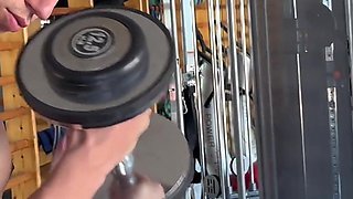 DP Threesome at the Gym with Big Dick Brady Bud and Hot Brunette Andrea Lux