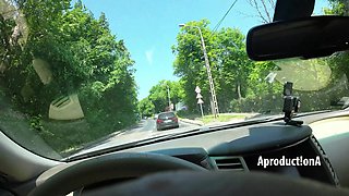 The Last Squirt and Golden Shower in My Car 4K