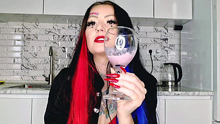 It's hot today, I need to feed you spit with ice cream. Food fetish, spit fetish