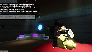 Queen Bee's Intimate Encounter with a Black Cock in Roblox