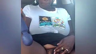 Playing With My Pussy In The Car: Big Tits, Big Ass  Amateur Porn