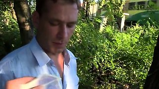 Outdoor threesome with two naughty amateur Czech teens