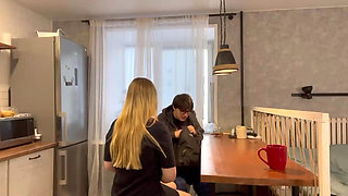 The Student Did Not Do His Homework, for Which the Teacher Fucked Him and Kicked Him Naked Out of the