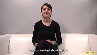 Short-haired Teen 18+ Michaela Rides Donger In Cowgirl Position