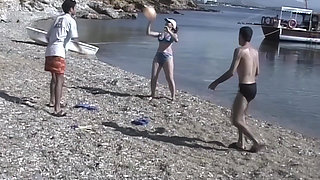 Sahin K Has Sex on the Beach Next to His Friends