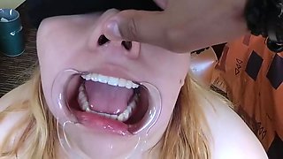 Chubby Bondage Slut With Cum On Her Mouth With Cock Whore