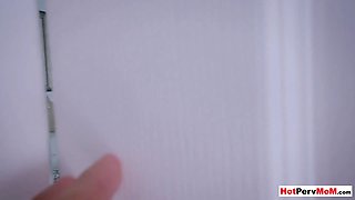 Huge titted cougar stepmom Vanessa Cage fingering and asks sonny to fuck her