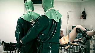 Fetish girls in latex using bdsm vibrators