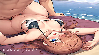 BEAUTIFUL ANIME GIRLS ON THE BEACH / AI GENERATED