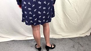 Mrs Mature Amateur Homemade Slow Strip to Vintage Lingerie and Feet Show Pt 1