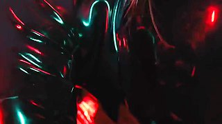 E-play for the Rubberslave in Bodybag and Heavy Rubber Mask