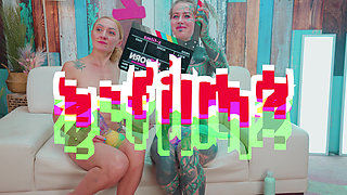 Lesbian Show with Big Toys, Extreme Toy Masturbation