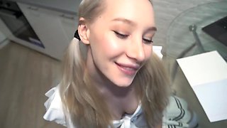 Hot Russian College Girl Sex During Her Homework