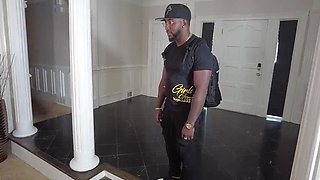 Horny MILF Pleasures Two Big Black Cocks - Threesome Blowjob & Huge Cumshot