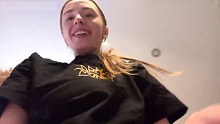 Close-up of a cock-squeezing pussy stretched by a pink fake penis