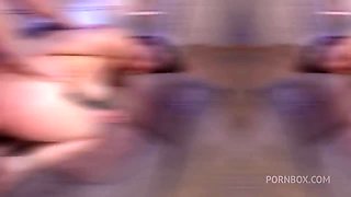 11 vs 1 - First DP with a Teenager with Big Tits