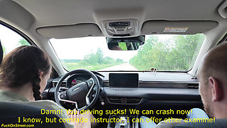 Skinny Teen Gets Ass Fucked by Driving Instructor