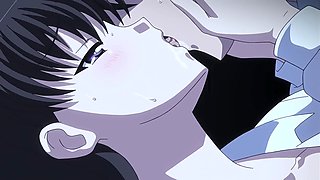 HENTAI: Hot big tiddy girl in schoolgirl uniform fucks with a schoolguy in principal's office