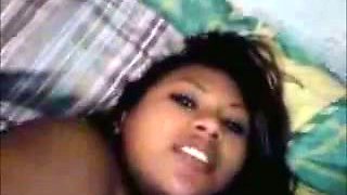 Chubby dark skin Mexican babe with big tits blows me
