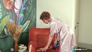 49-year-old Stepmom Stella Dresses, Undresses And Fucks Herself With A Big Toy