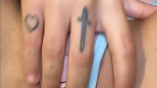 Scottish goth student fingers soaked moving deeper with every moan