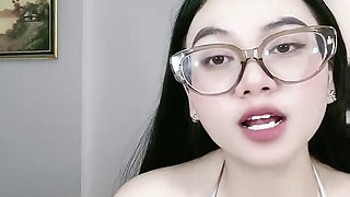My stepsister is beautiful squeezing her big boobs