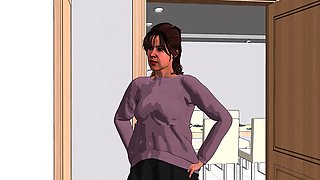 Hot American maid Lucy gets banged hard by her boss in the kitchen