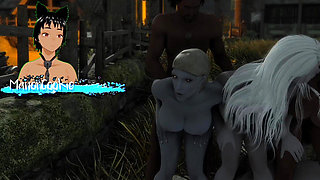Skyrim B and L mod - Going out and fucking a hot goth Vampire and having an orgy
