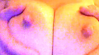 Cute blonde with big boobs solo