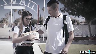 Nerdy takes revenge on bullies and orders them to double-penetration