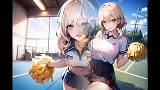 Ai Hot Anime Cheerleader Motivating