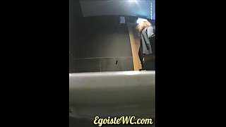 VIP Series 26-35. Young female students close-up pissing into the toilet