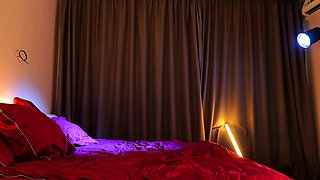 Blonde tight pussy babe solo toy fun in glamour masturbation