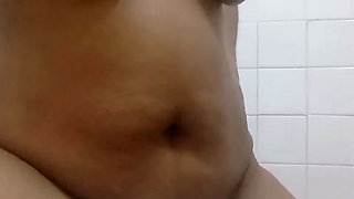 Chubby maid shoots shower video for her lover