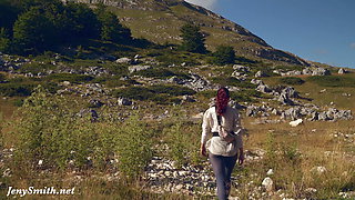 Hiking in a canyon