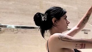 Curly Blonde Teen Records Solo Dildo Masturbation More at