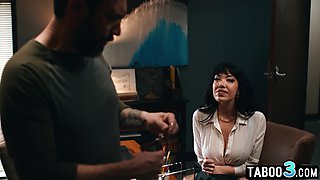 Naughty hispanic cougar seduces the director
