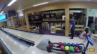 Hunt4k. innocent teen copulates with man in pub while bf is around