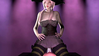 A Korean Witch's Lapdance (halloween Riding POV)