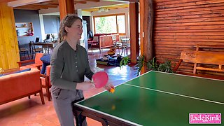 Stepbrother and Stepsister Playing Strip Pong - End Up Fucking