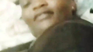 Ebony horny mama masturbating on video call with bbc giant cock guy
