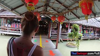 Hot Thai European Couple Zipline Fun and Home Sex with Cherry Lee