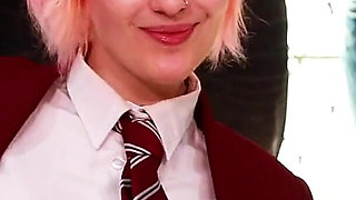 Kitty in College Uniform Blowbang