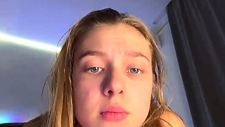 Natural Tits playing and pussy fingering and feet fetish