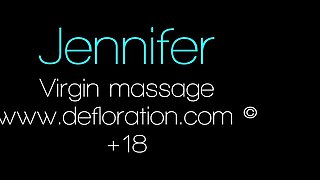 Jennifer Lorentz very hot massage for a virgin babe