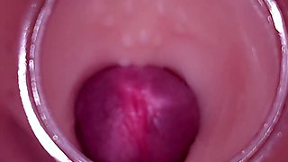 Female Insemination - Internal Camera Captures Deep Male Ejaculation