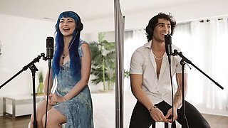 Adorable Jewelz Blu and Zane Walker - face sitting scene - Bellesa Films