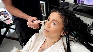 Behind the Scene from Super cute brazilians Mih Ninfetinha gets