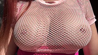 Italian Big Tits Milf Artemisia Love Showing her horny big tits outdoor and making them bounce